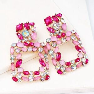 Big pretty pink earrings